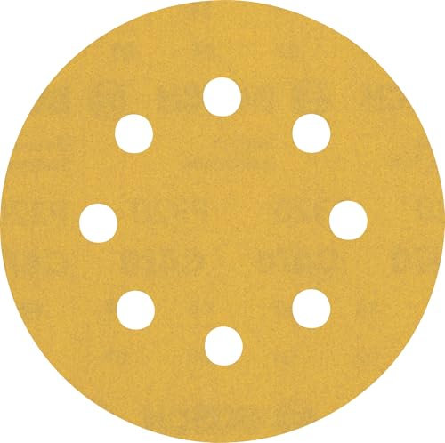 Bosch Professional 5x Expert C470 Sandpaper (for Hardwood, Paint on wood, Ø 115 mm, Grit 320, Accessories Random Orbital Sander)