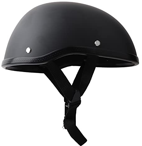 Motorradhelm, Exquisiter Motorrad-Halbgesichtshelm, Motorradhelm mit Halber Schädelabdeckung, FRP-Motorrad-Powersports-Helme, Mattschwarz