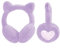 SUGSHYN Ohrenwärmer Kinder Ohrenschützer aus Weichem Plüsch Mädchen Winter Winddicht und Warm Ear Muffs mit Katzenohren für Den Außenbereich Kälte(Violett)
