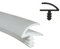 SN-TEC Zimmertürdichtung/Türdichtung/Türgummi TD 3023 für 3mm Nut und 12mm Falz, Farbe: weiß (25 Meter)