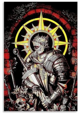 EKoKim Soul of Cinder Dark Souls Poster, dekoratives Gemälde, Leinwand, Wandposter und Kunstdruck, modernes Familienschlafzimmer-Dekor-Poster, 20 x 30 cm