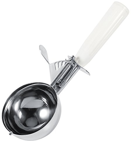 Cuchara para Helado, Cuchara para Helado de Acero Inoxidable con Gatillo, Cuchara para Galletas Pequeña Antideslizante con Mango de Plástico para Helado, Albóndigas, puré de (8CM)