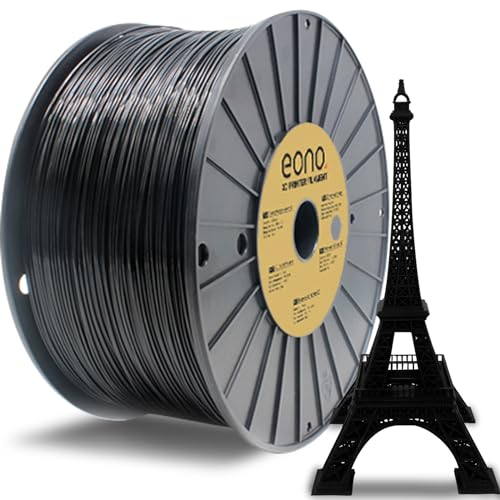 Eono PLA Plus Filament 1,75 mm, PLA Pro 3D Drucker Filament, PLA+ Filament 6,6 LBS (3 kg), Maßgenauigkeit +/- 0,05 mm für FDM Drucker, Schwarz