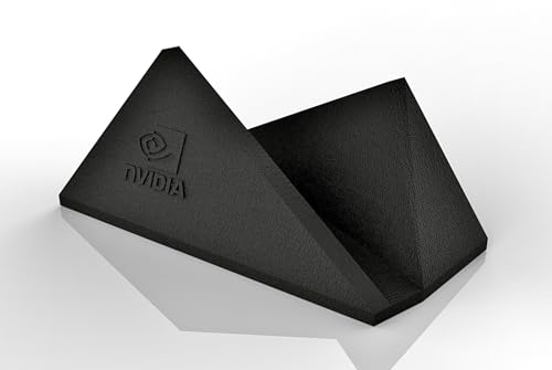 Vertikaler Stand-Organizer, kompatibel mit Nvidia Shield Android TV (2017 & 2019 Pro Modelle) – Tiefschwarz mit Logo und Schriftzug – langlebige Nvidia Shield TV-Halterung aus Verbundstoff – Schwarz