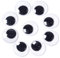 20 Stück Selbstklebende Wackelaugen gross 50mm Kulleraugen Selbstklebend Kunststoff Augen zum Basteln Puppe Augen Schwarze Bastelaugen groß big Wiggle Googly eyes für DIY Kunsthandwerk Dekoration