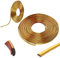 YAYODS Lot de 2 rouleaux de moulures décoratives flexibles autocollantes - 6 m x 8 mm - Doré - Moulures d'angle décoratives en stuc - Baguette d'angle autocollante pour sol, rebord, bord de carrelage