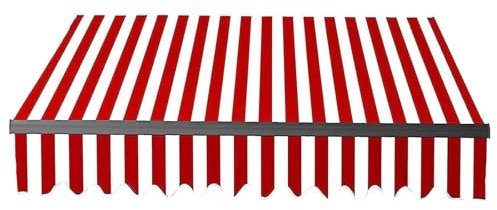 Rétractable Patio Store Tissu D'ombrage Remplacement Imperméable Couverture D'auvent Pare-soleil Polyester Parasol Toile De Canopée Extérieur Porte Fenêtre Tissu De Rechange Pour Store De Balcon(4x3m(