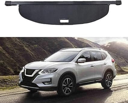 REAGAR Versenkbare Laderaumabdeckung für Nissan X Trail T32 Rogue 2014 2021, hintere Gepäckablage Sicherheits Gepäckträgerabdeckung Tonneau-Abdeckung Sichtschutzabdeckung
