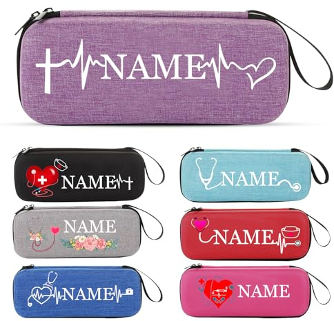 Personalisierte Stethoskop-Tasche mit Namen für Arzt Krankenschwester | Stethoskop-Taschen,Robuste und leichte mit Netzfächern,Geschenk für Ärzte, Krankenpfleger und Medizinstudenten