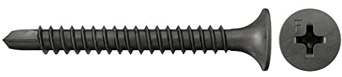 fischer Schnellbauschraube 3,5 x 35, gegurtete Spezialschraube mit Bohrspitze, Trompetenkopf, Feingewinde und Antrieb Kreuzschlitz PH, für Montage von Gipskartonplatten auf Metallprofilen, 1000 Stk