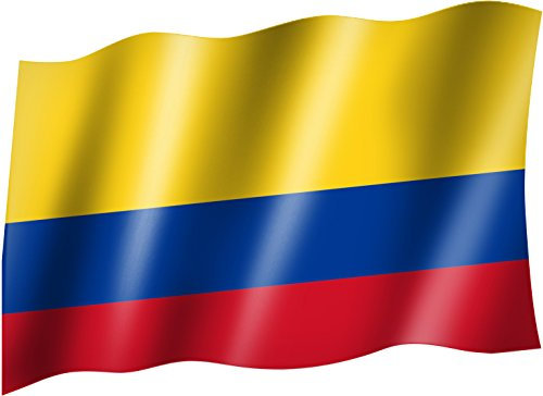Sportfanshop24 Flagge/Fahne KOLUMBIEN Staatsflagge/Landesflagge/Hissflagge mit Ösen 150x90 cm, sehr Gute Qualität