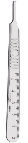 Swann Morton No. 3 Scalpel Handles, Stainless Steel, 10 Pack | Fitment for No. 3 blades, lever handle type, size-specific compatibility, round shape, modern style, silver colour