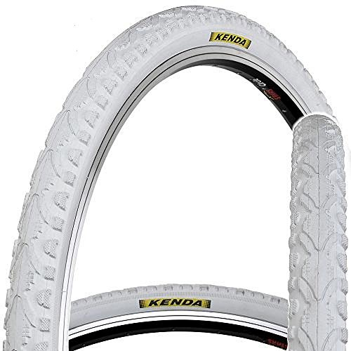 Kenda KHAN K935 - Cubierta para bicicleta, 700 x 38 C, velocidad única, fija, Khan, blanco