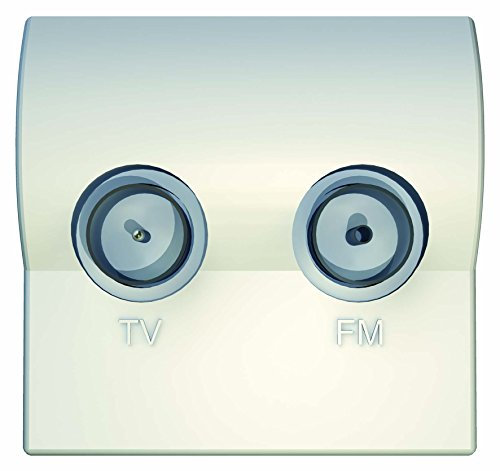 Prise TV/FM Axitronic AXI102 45x45 pour goulottes ou boitiers saillies