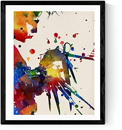 Nacnic Tanz-Plakat mit Aquarellentwurf. Mischen Sie mit Aquarell-Stylesheets für die Innendekoration. A4-Format