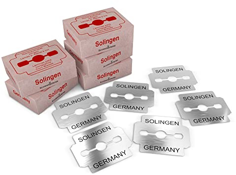 Lame di Ricambio Solingen per Affettacalli - Inossidabili e Singolarmente Confezionate (50 Pezzi) - Pedicure Professionale - Prodotto in Germania