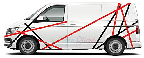 Bus Aufkleber SUV Car-Tattoo Sticker Streifen Dekor Strip LININEN 5 cm Fahrzeug Bekleben