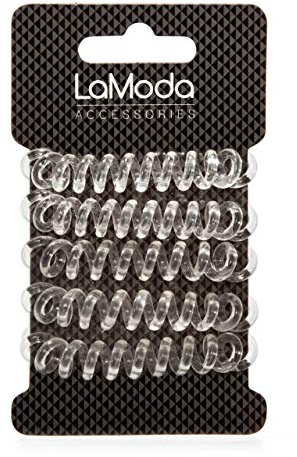 LaModa No Kinks Hair Ponytailer/Invisible Bobble. Clear. Pack of 5