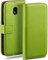 moex Book Case für Samsung Galaxy J5 (2017) Handyhülle mit Kartenfach, Hülle klappbar 360 Grad Schutzhülle, Klapphülle Flip Case Cover, PU Leder Handytasche Lederhülle, Grün