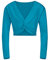 tanzmuster ® Kinder Ballett Langarm Top - Mia - mit Twist (Wickeloptik) - aus sehr weichem und festem Baumwollstoff - in Petrol, Größe:164/170