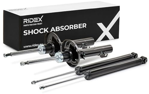 2x RIDEX 854S1724 Stoßdämpfer Federbein Gasdruck Vorne, Hinten || Federung
