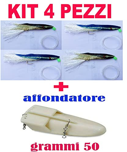 AFFONDATORE PESCA TRAINA STIM BARCA ARTIFICIALI ESCA ARTIFICIALE CUCCHIAINO MARE