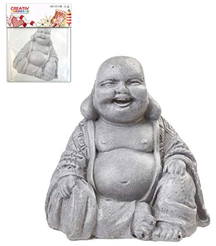 CREATIV DISCOUNT Miniatur- Buddha, grau, ca. 4cm