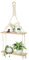 Afuly Wandregal Holz Wand Regal Boho Chic Makramee Wohnzimmer Badezimmer Schlafzimmer Dusche Deko