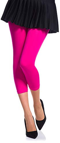 Romartex Damen Mikrofaser Capri Leggings 60 DEN, M/L, rosa