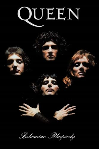 BUY ART FOR LESS Offiziell lizenziertes Queen Bohemian Rhapsody 1975 Group Portrait Art Poster – 91,4 x 61 cm – dekorativer Druck – Posterpapier – fertig zum Rahmen
