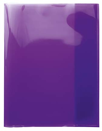 HERMA 19628 Heftumschläge Quart Transparent Violett Lila, 10 Stück, Hefthüllen aus strapazierfähiger, abwischbarer & extra dicker Polypropylen-Folie, durchsichtige Heftschoner für Schulhefte, farbig