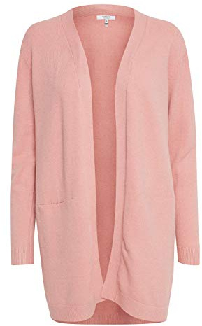 b.young BYNONINA Damen Lange Strickjacke Feinstrick Cardigan Longstrickjacke, Größe:S, Farbe:Rose Tan Melange (1615111)