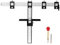 CAMWAY Punch Locator Drill Guide Woodworking Drill Guide Tool Cabinet Sleeve Hardware Jig ABS Plastic Wood Drilling Dowelling Hole for Installation of Handles Knobs Doors Drawer Pull