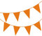 Happium 10 m lange einfarbige Wimpelkette Flaggen Banner Wimpel Party Dekoration Girlande (Orange)