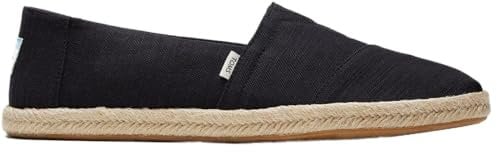 TOMS Alpargata Rope, Mocasines Planos Hombre, Negro (Negro Total), 42.5 EU