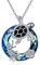 Schildkröte Halskette 925 Sterling Silber Kristall Schildkröte Schmuck Geschenke für Frauen