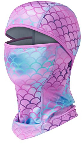 WAWSAM Passamontagna Bambino - Antivento Mask da Sci Cappello per Bambini Ragazze 5-12 Anni Moto Bici Snowboard Ciclismo la Corsa Viso Collo Tenere Sirena Balaclava per Gli Sport all'Aria Aperta