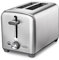 BELLA Stainless Steel 2 Slice Toaster with Extra Wide Slots and Removable Crumb Tray, 6 Browning Options, Auto Shut Off and Reheat Function, Toast Bread, Bagel and Waffle
