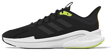 adidas Herren AlphaEdge + Shoes Laufschuhe, core Black/Carbon/Lucid Lemon, 42 EU