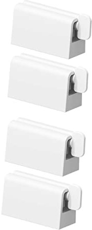 Zerodeko 2pcs Lazy Toothpaste Dispenser Wall-Mounted Squeezer Shape Craft Bright Surface Paint