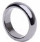 Ring aus echtem Hämatit grau dunkelgrau glatt rund Hämatitring Steinring Unisex, RinggröÃŸe:Innenumfang 59mm ~ Ã˜18.8mm
