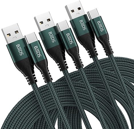 USB C Cable 3A Fast Charging, (3-Pack 2M) USB A to USB Type C Charger Braided Cord Compatible with Samsung Galaxy S20 Ultra S10E S9+ S8 Plus,Note 10 9 8,A32 A12 A10e A11 A20 A21 A51 A71