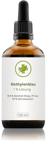 Methylenblau 1% - 100 ml - Braunglasflasche mit Glas-Pipette - aus 99,9% Reinheit Reag. Ph. Eur.