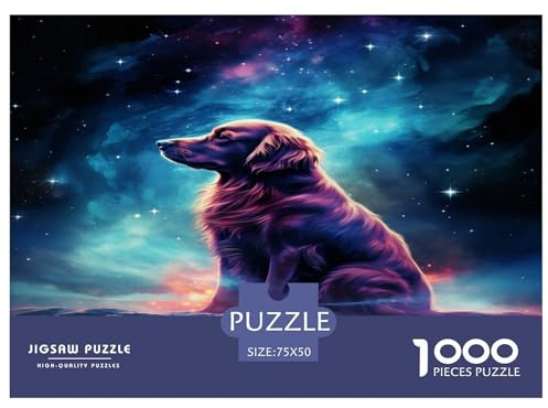Puzzles 1000 Teile Stra Dog Quadratische Puzzles für Erwachsene und Kinder, Holzpuzzles Anspruchsvolle Spielpuzzles 1000 Teile (75 x 50 cm)