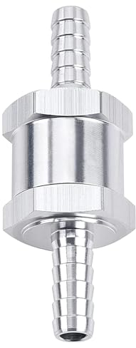 Rückschlagventil, 6 mm, 1/4 Zoll, Rückschlagventil, Aluminiumlegierung, Benzin, Diesel, Wasser, Kraftstoffleitung, Rückschlagventil für Auto/Motorrad/Schiff