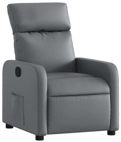 vidaXL Relaxsessel Grau Kunstleder