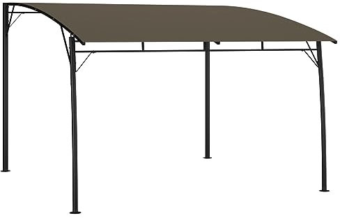 Rantry Tenda Parasole Giardino Pergola Bioclimatica Gazebo Esterno Resistente Pergola Giardino Tende per Pergolato Esterno Telo Copertura Pergolato Gazebo Offerte Gazebi 3x3x2,55 m Talpa Decorazione