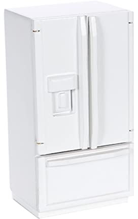 UPKOCH Mueble Mini Nevera Estilo Retro 2 Puertas Decoración De Mini Casa Accesorio De Fotografía