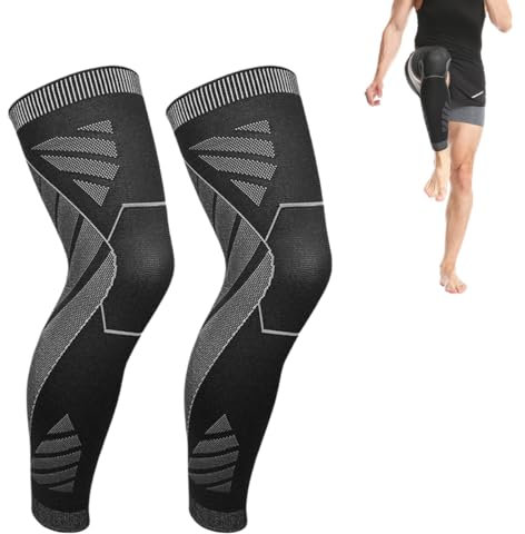 Flytex Manchons de compression pour jambe complète, manchons de compression pour genou et jambe, manchons de genou pour soulagement de la douleur, manchons de compression pour genou et jambe de sport