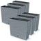 IMJ-Global Furu Case Lot de 6 pots à fleurs rectangulaires en plastique, 58 x 18 x 49,8 cm, pour intérieur extérieur, gris, 44 litres, design moderne